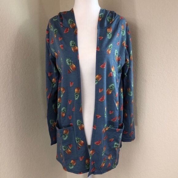 Amelia James Mystic Pineapple Hooded Cardigan Size 3XL NWT - Picture 2 of 9